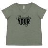 Curvy Collection Women's Fine Jersey V-Neck Tee Thumbnail