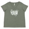 Curvy Collection Women's Fine Jersey V-Neck Tee Thumbnail